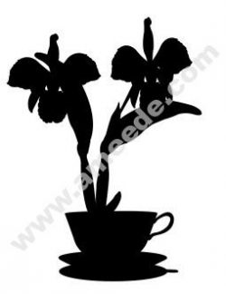 Cymbidium flower file .cdr and .dxf free vector download for Laser cut plasma