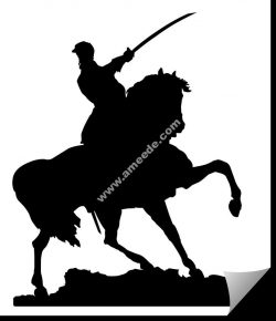 Mounted Cavalry Officer file .cdr and .dxf free vector download for Laser cut plasma