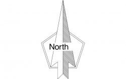 North Arrow file cdr and dxf free vector download for printers or laser engraving machines