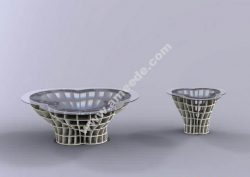 Table Round Twisted .5in no gap file .cdr and .dxf free vector download for Laser cut plasma