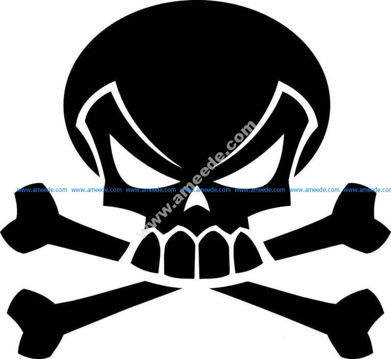 Skull File Cdr And Dxf Free Vector Download For Printers Or Laser Engraving Machines Download Free Vector