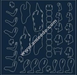 Grizzly Puzzle file .cdr and .dxf free vector download for Laser cut CNC