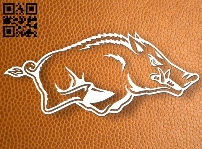 Arkansas Razorback CU267 file cdr and dxf free vector download for Laser cut cnc