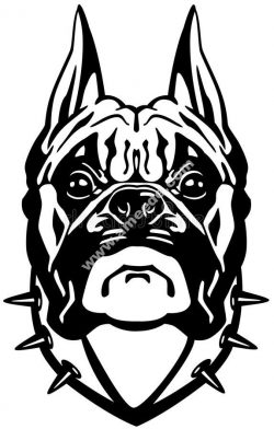 Boxer dog head black white  file cdr and dxf free vector download for printers or laser