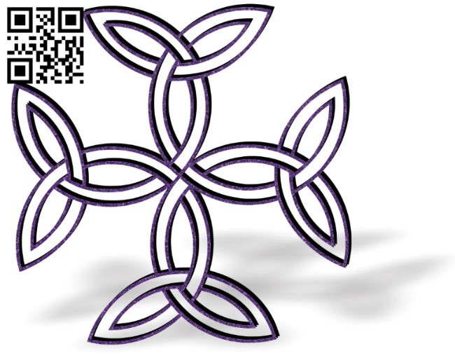 Celtic Triquetra Cross CU442 file cdr and dxf free vector download for Laser cut cnc