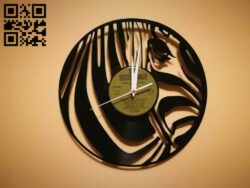 Clock Orologio Vinile Zebra