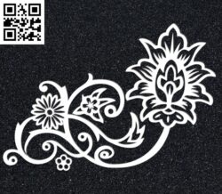 Floral CU439 file cdr and dxf free vector download for Laser cut cnc