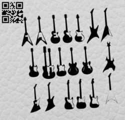 Gitars CU347 file cdr and dxf free vector download for Laser cut cnc