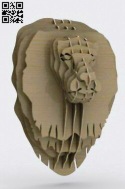 Lion Head file .cdr and .dxf free vector download for Laser cut CNC