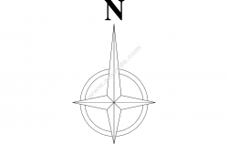 North Arrow Symbol file cdr and dxf free vector download for printers or laser engraving machines