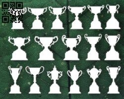 Trophies CU369 file cdr and dxf free vector download for Laser cut cnc
