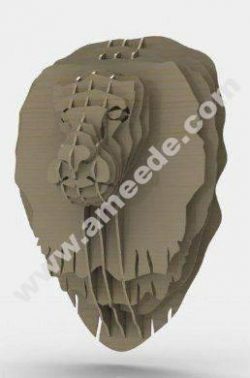 Lion Head file .cdr and .dxf free vector download for Laser cut CNC