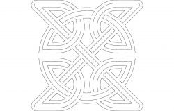 Celtic Knot Round Inside Square file .cdr and .dxf free vector download for Laser cut plasma