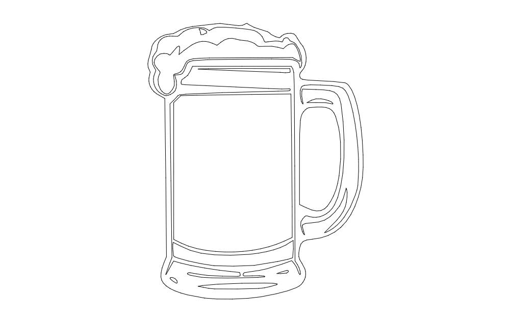 Download Beer Mug file cdr and dxf free vector download for Laser cut plasma - Download Vector