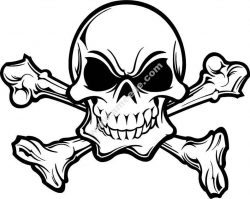 Skull long pain file .cdr and .dxf free vector download for printers or laser engraving machines