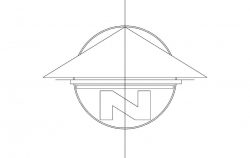North Arrow Symbol Flat file cdr and dxf free vector download for printers or laser