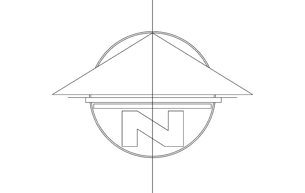 North Arrow Symbol Flat