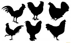 chickens file .cdr and .dxf free vector download for Laser cut plasma