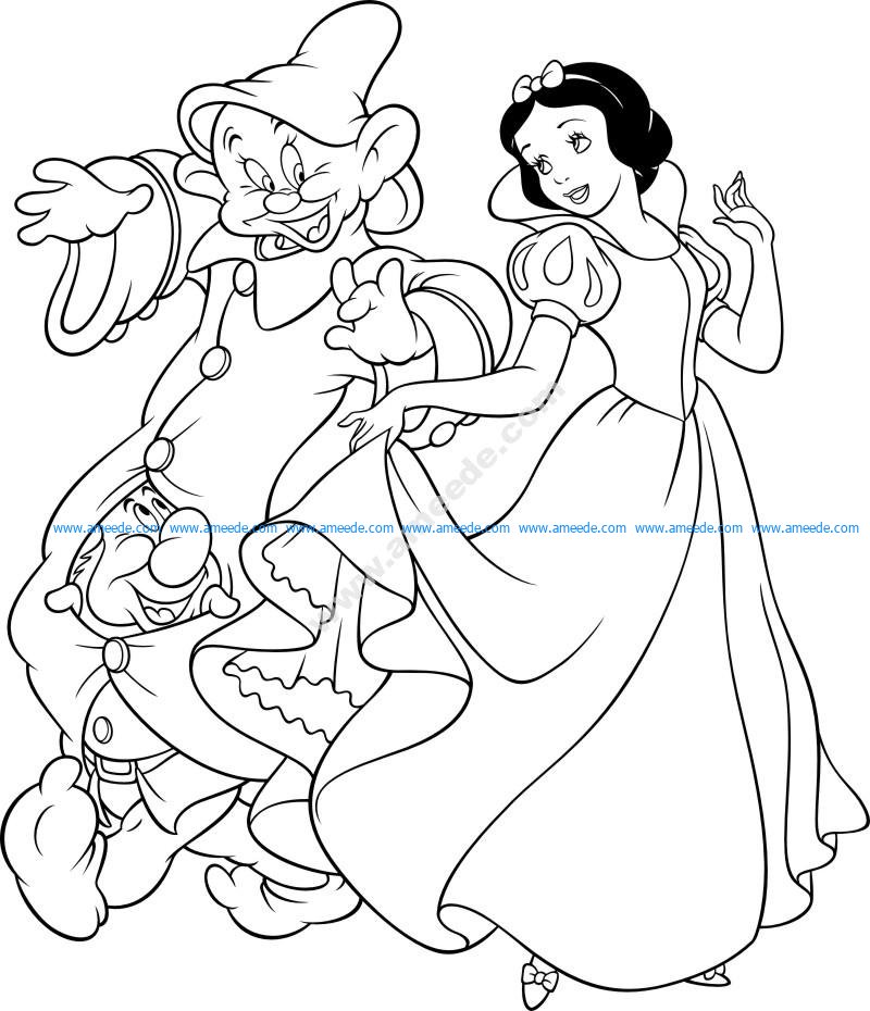 snow white and two dwarfs