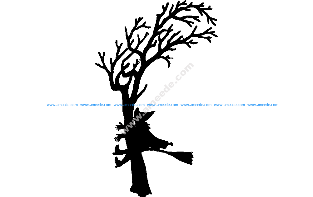 Witch Crash Silhouette