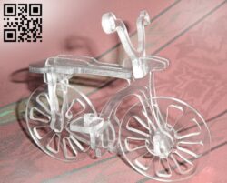 Bicicleta 3D Puzzle CU0011666 file cdr and dxf free vector download for Laser cut cnc