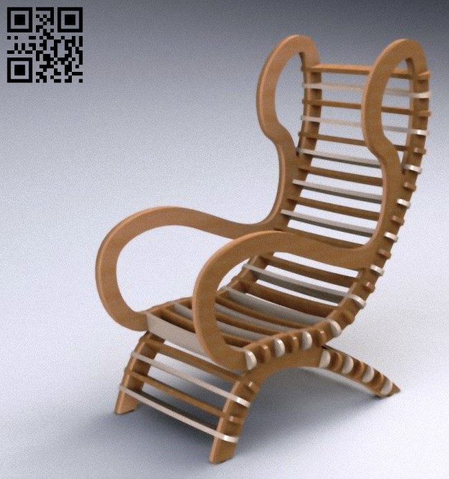 Chair 3 Fixed Clean Filat CU0011280 file cdr and dxf free vector download for Laser cut cnc