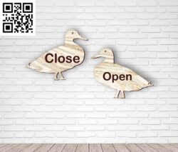 Duck open the door close CU0011285 file cdr and dxf free vector download for Laser cut cnc