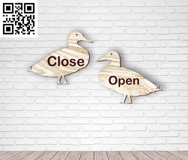 Duck open the window close CU0011285 file cdr and dxf free vector download for Laser cut cnc