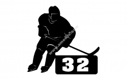 Hockey Player With Number