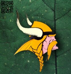 Viking Head CU0011728 file cdr and dxf free vector download for Laser cut cnc