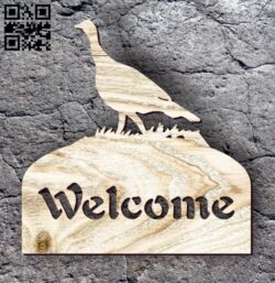 Welcome sign turkey CU0012450 file cdr and dxf free vector download for Laser cut cnc
