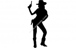 Cowgirl With Gun