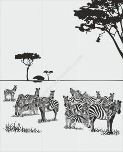 Animals Zebra Sandblast Pattern