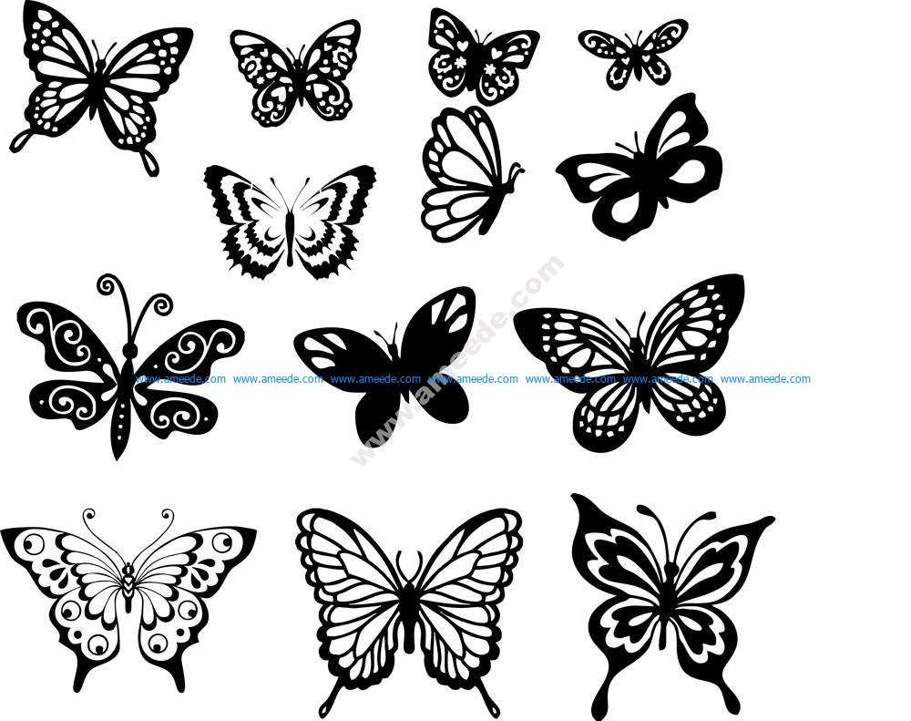 Butterfly Vector Art Set - Download Free Vector