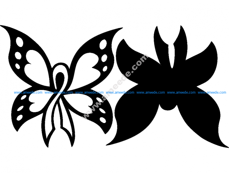 Cancer Butterfly 2pc 12×12