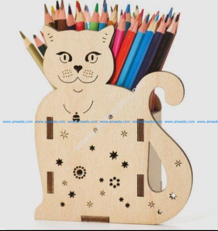 Cat Pencil Holder 3D Puzzle