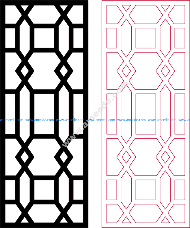 Decorative Room Divider Dxf Pattern Design