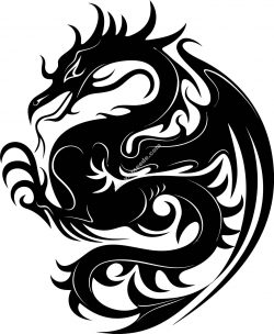 Dragon Stencil Vector