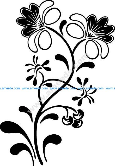 Flowers And Vines Car Window Decals
