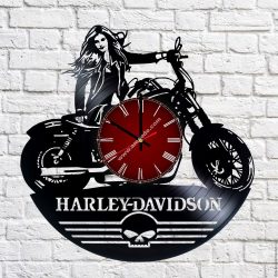 Harley Davidson Vinyl Record Wall Clock