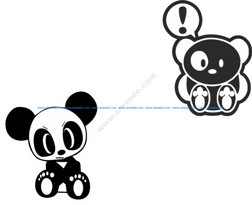 JDM Team Panda Sticker Vector