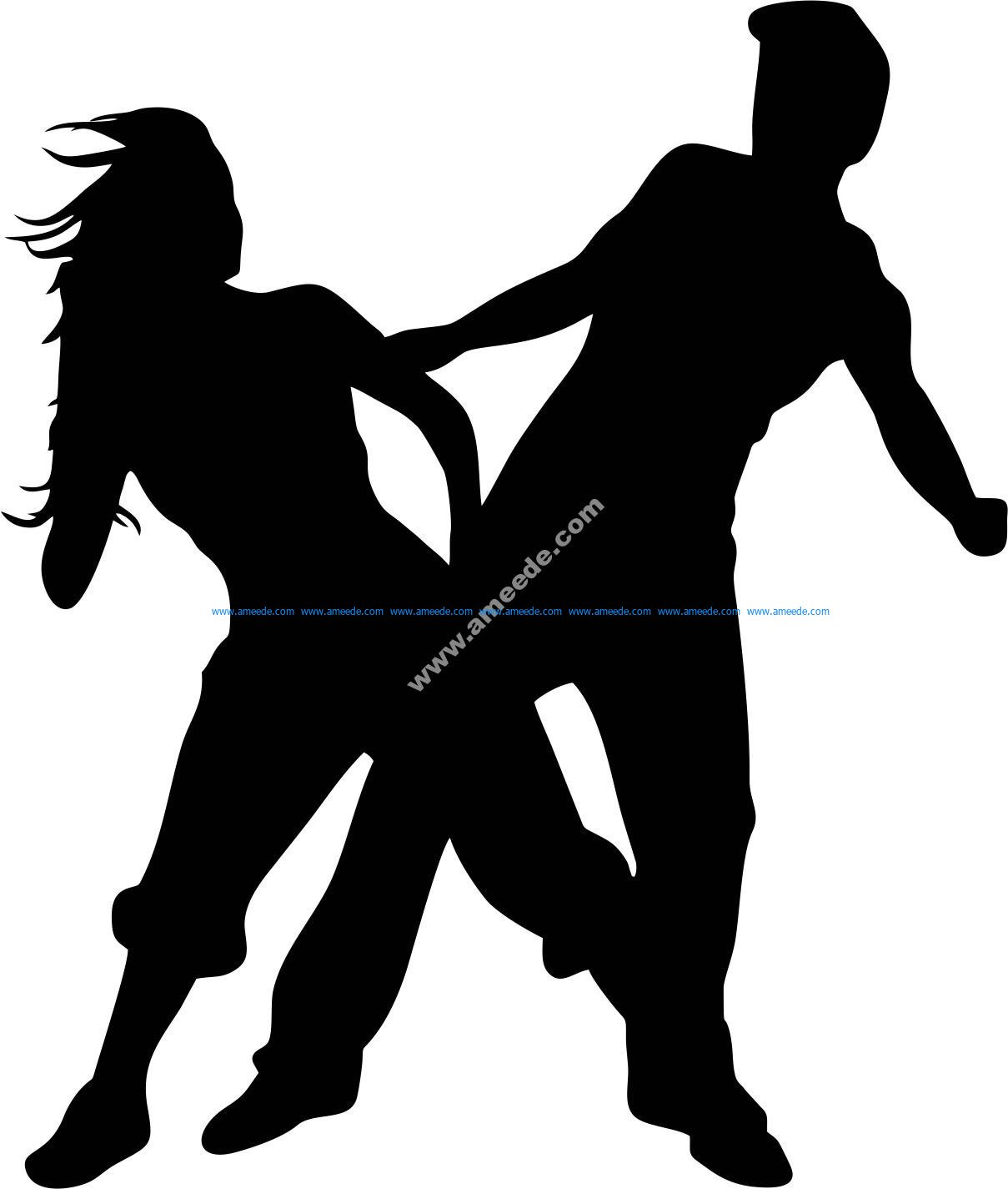 Man and woman dancing vector