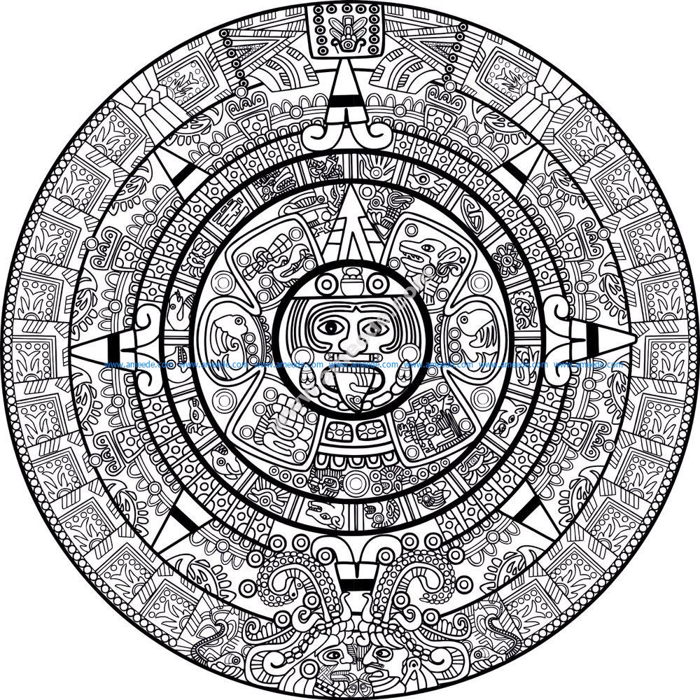 Mayan Calendar Vector Art