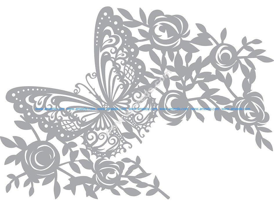 Pronty Mask stencil Butterfly