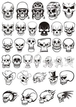 Skull demon or evil horror Vector Pack