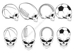 Sport Skulls Vector Pack