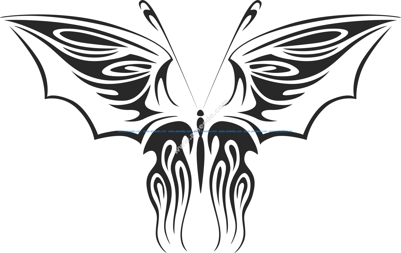 Tribal Butterfly Vector Art 12