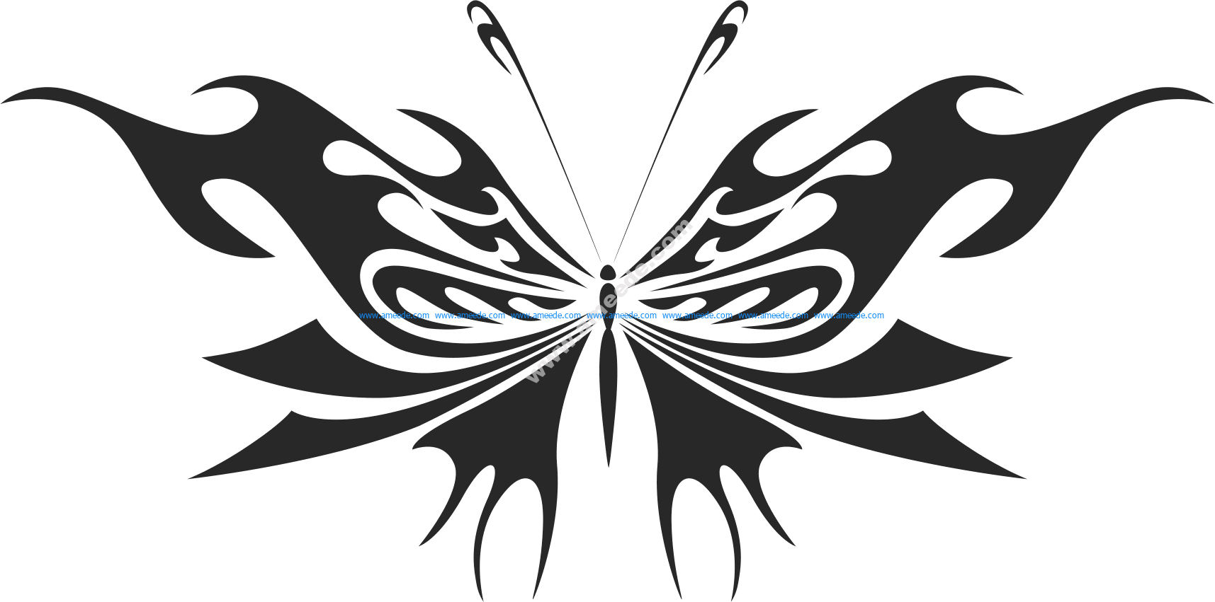 Tribal Butterfly Vector Art 14