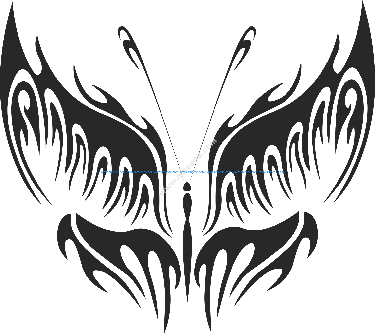 Tribal Butterfly Vector Art 16