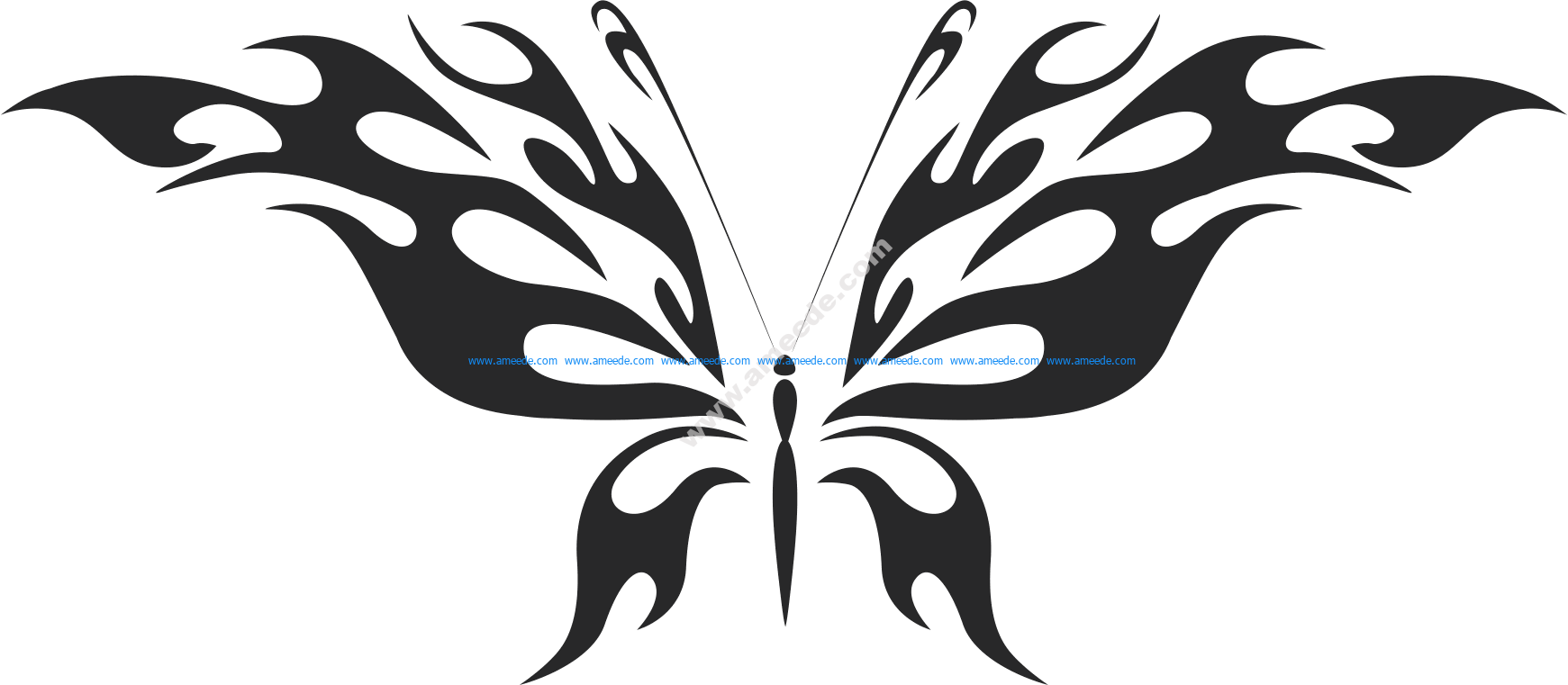 Tribal Butterfly Vector Art 45